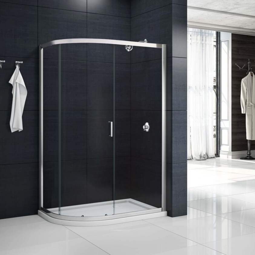 Lifestyle image of Merlyn Mbox 1000 x 800mm Chrome Offset Shower Quadrant